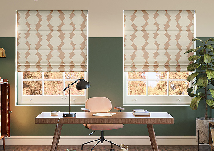 Construct, Tangerine - Twist&Fit Roman Blind - Image 3
